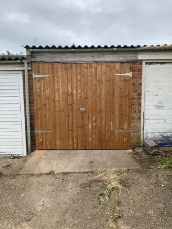 Garage with door closed